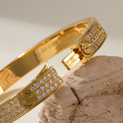 [Luna Brilliance] LOVE BRACELET 6.1MM DIAMOND-PAVED