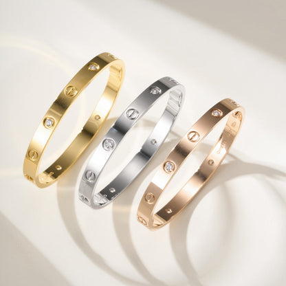 [Luna Brilliance] LOVE BRACELET 6.1MM 4 DIAMONDS