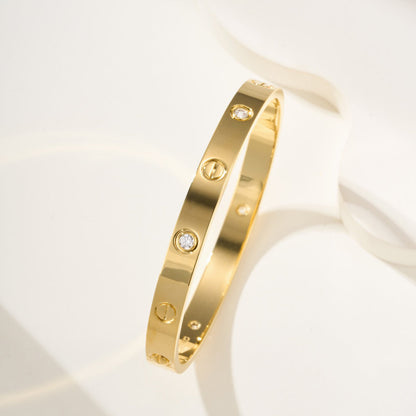 [Luna Brilliance] LOVE BRACELET 6.1MM 4 DIAMONDS