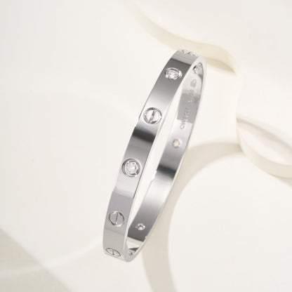[Luna Brilliance] LOVE BRACELET 6.1MM 4 DIAMONDS