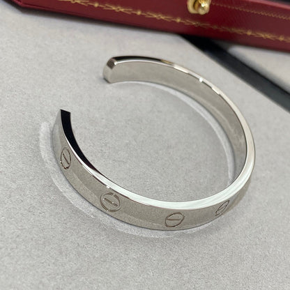 [Luna Brilliance] LOVE BRACELET 6.1MM 1 DIAMOND OPEN CUFF