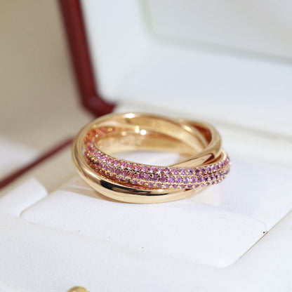 [Luna Brilliance] TRINITY 3.2MM RING PINK DIAMOND