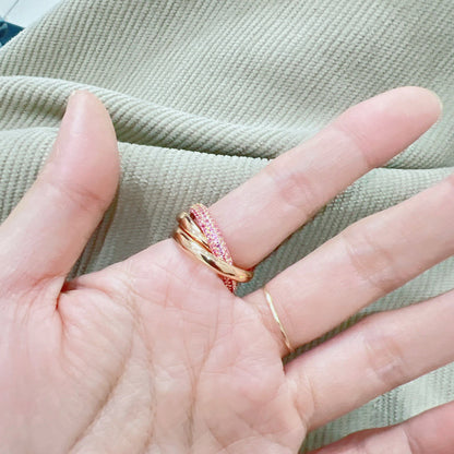 [Luna Brilliance] TRINITY 3.2MM RING PINK DIAMOND