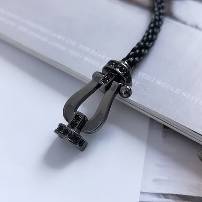 [Luna Brilliance]FORCE LARGE SERIES HORSESHOE BLACK SAMURAI BRACELET