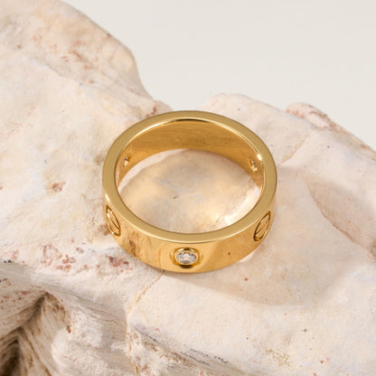 [Luna Brilliance] LOVE 4MM 1 DIAMOND RING