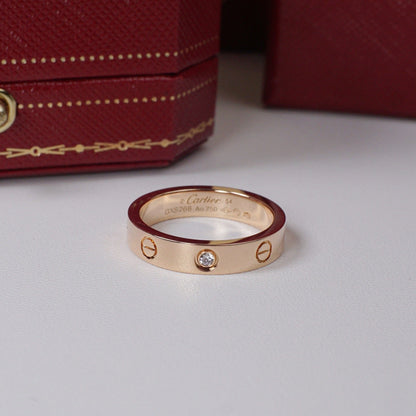 [Luna Brilliance] LOVE 4MM 1 DIAMOND RING