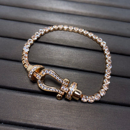 [Luna Brilliance]FORCE  HORSESHOE  DIAMOND TENNIS BRACELET