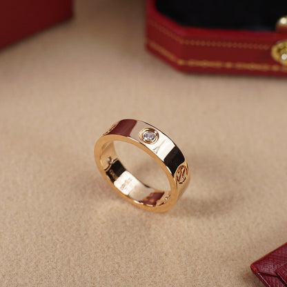 [Luna Brilliance] LOVE 5.5MM 3 DIAMOND RING
