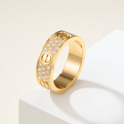 [Luna Brilliance] LOVE RING 5.5MM DIAMONDS PAVED