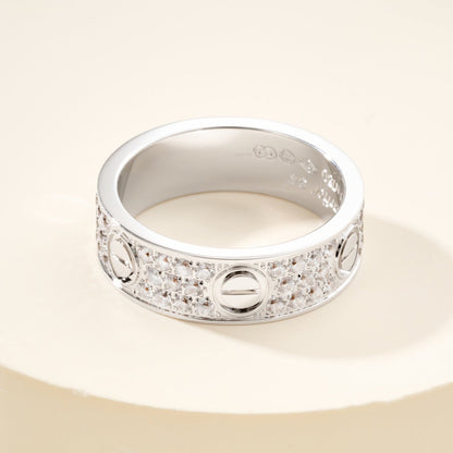 [Luna Brilliance] LOVE RING 5.5MM DIAMONDS PAVED