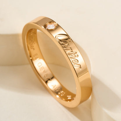 [Luna Brilliance] LOVE RING 4MM 1 DIAMOND