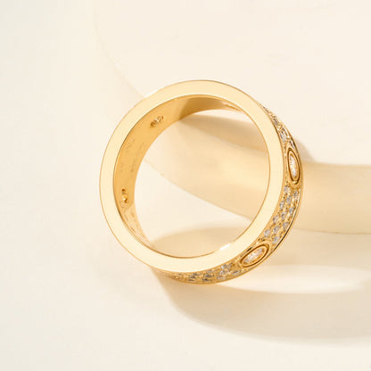 [Luna Brilliance] LOVE 5.5MM FULL-PAVE 6-DIAMOND RING