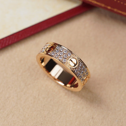 [Luna Brilliance] LOVE RING 5.5MM DIAMONDS PAVED