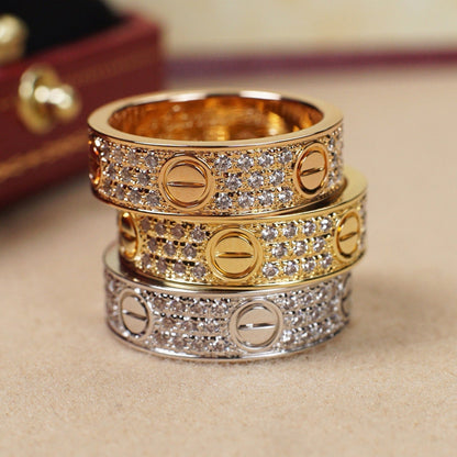 [Luna Brilliance] LOVE RING 5.5MM DIAMONDS PAVED