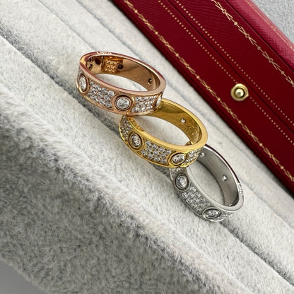 [Luna Brilliance] LOVE 5.5MM FULL-PAVE 6-DIAMOND RING