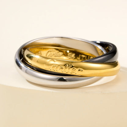 [Luna Brilliance] TRINITY 3.2MM RING BLACK CERAMIC