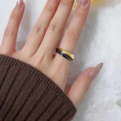 [Luna Brilliance] TRINITY 3.2MM RING BLACK CERAMIC