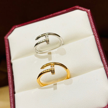 [Luna Brilliance] JUSTE 1.8MM HALF DIAMOND RING