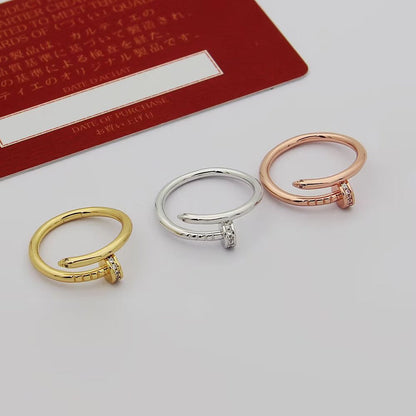 [Luna Brilliance] JUSTE 1.8MM HALF DIAMOND RING