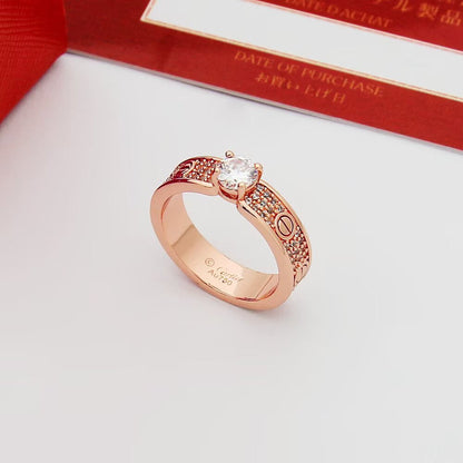 [Luna Brilliance] LOVE RING 3.6MM 1 BIG DIAMOND FULL DIAMOND