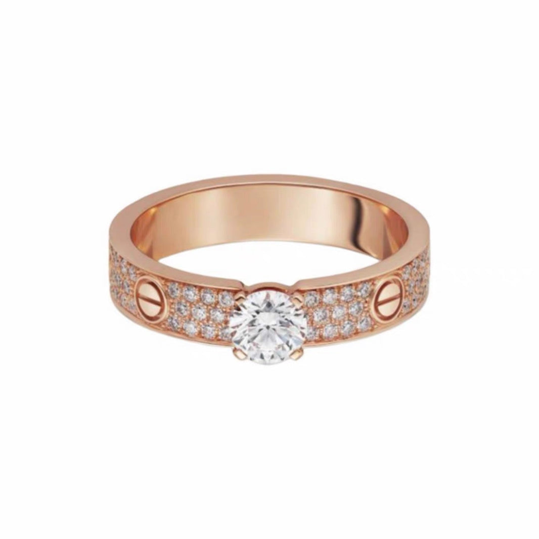 [Luna Brilliance] LOVE RING 3.6MM 1 BIG DIAMOND FULL DIAMOND