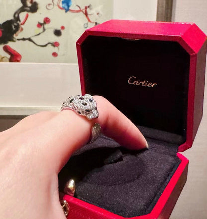[Luna Brilliance] PANTHERE SPOTTED FULL DIAMOND MEDIUM RING