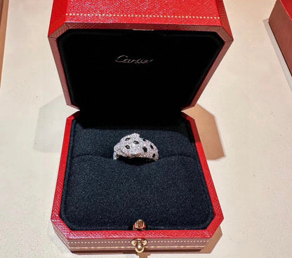 [Luna Brilliance] PANTHERE SPOTTED FULL DIAMOND MEDIUM RING