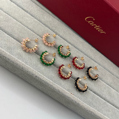 [Luna Brilliance] CLASH 7.9MM AGATE CHALCEDONY EARRINGS