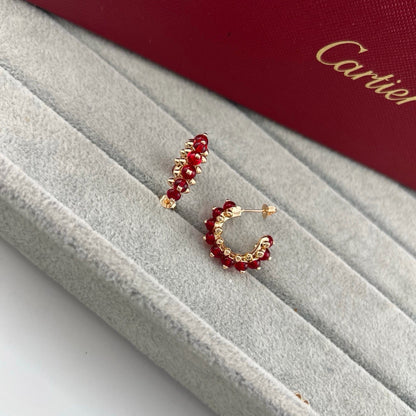 [Luna Brilliance] CLASH 7.9MM AGATE CHALCEDONY EARRINGS