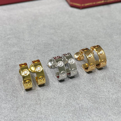 [Luna Brilliance] LOVE EARRINGS 5.7MM 2 DIAMONDS