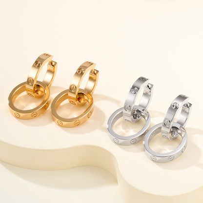 [Luna Brilliance] LOVE 3.3MM DANGLE EARRINGS