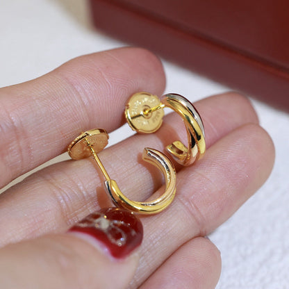 [Luna Brilliance] TRINITY ON DIAMOND MINI EARRINGS