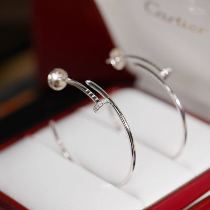 [Luna Brilliance] JUSTE HALF DIAMOND LARGE EARRINGS