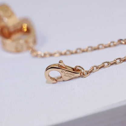[Luna Brilliance] LOVE DOUBLE RING NECKLACE