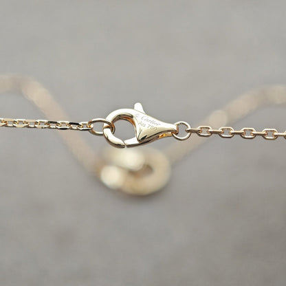 [Luna Brilliance] LOVE DOUBLE RING HALF DIAMOND NECKLACE