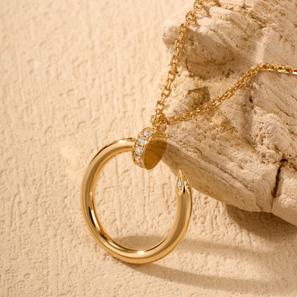 [Luna Brilliance] JUSTE NECKLACE HALF DIAMOND