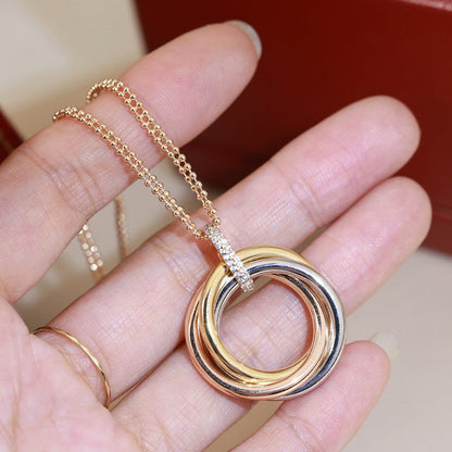 [Luna Brilliance] TRINITY MEDIUM  DIAMONDS NECKLACE