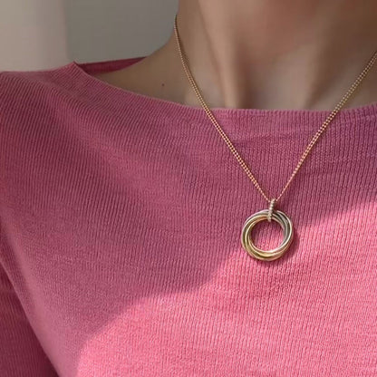 [Luna Brilliance] TRINITY MEDIUM  DIAMONDS NECKLACE