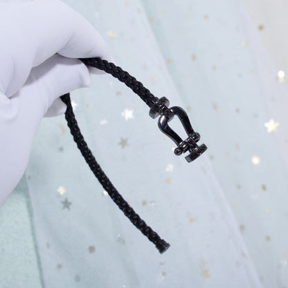 [Luna Brilliance]FORCE LARGE SERIES HORSESHOE BLACK SAMURAI BRACELET