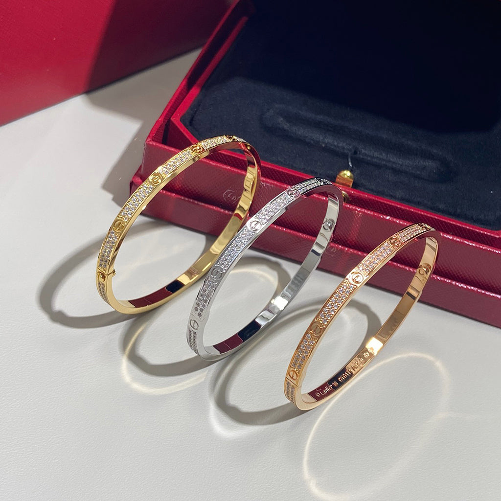 [Luna Brilliance] LOVE BRACELET 3.65MM DIAMOND-PAVED