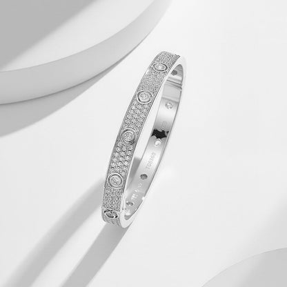 [Luna Brilliance] LOVE BRACELET 6.1MM DIAMOND-PAVED 10 BIG DIAMONDS