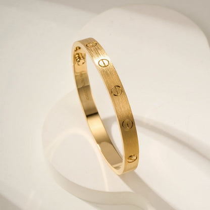 [Luna Brilliance] LOVE BRACELET 6.1MM BRUSHED