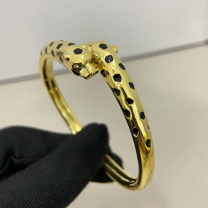[Luna Brilliance] PANTHERE DOUBLE HEADED OPEN BRACELET