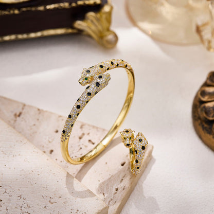 [Luna Brilliance] PANTHERE DOUBLE HEADED FULL DIAMOND  RING
