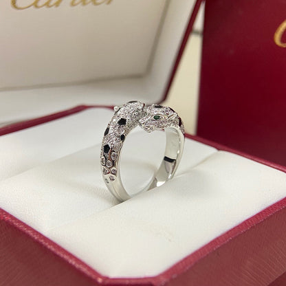 [Luna Brilliance] PANTHERE DOUBLE HEADED FULL DIAMOND  RING