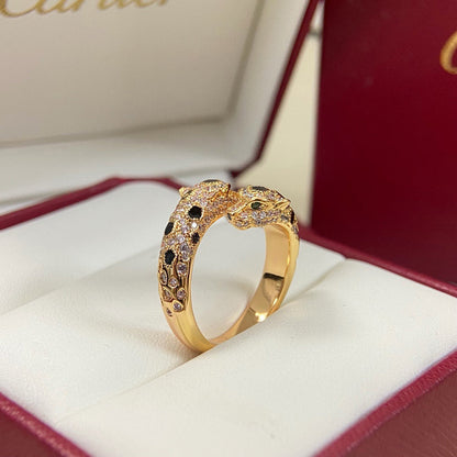 [Luna Brilliance] PANTHERE DOUBLE HEADED FULL DIAMOND  RING