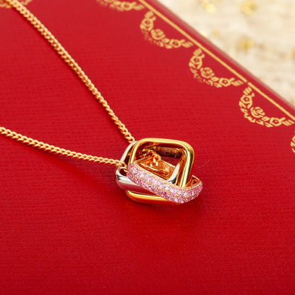 [Luna Brilliance] TRINITY CUSHION NECKLACE COLLECTION