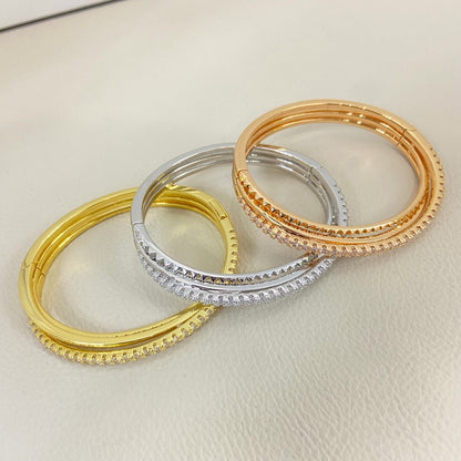 [Luna Brilliance] ETINCELLE HALF-PAVED DIAMOND BRACELET