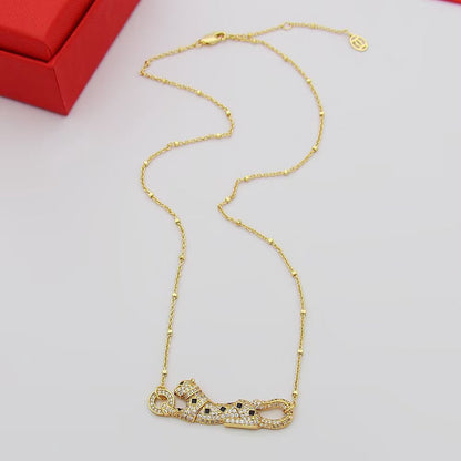 [Luna Brilliance] PANTHERE PAVED DIAMOND NECKLACE