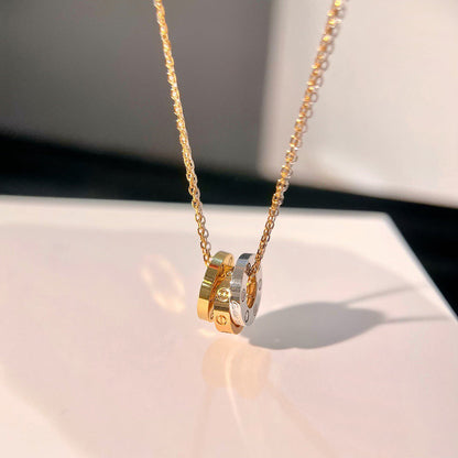 [Luna Brilliance] LOVE 6 DIAMOND PENDANT NECKLACE